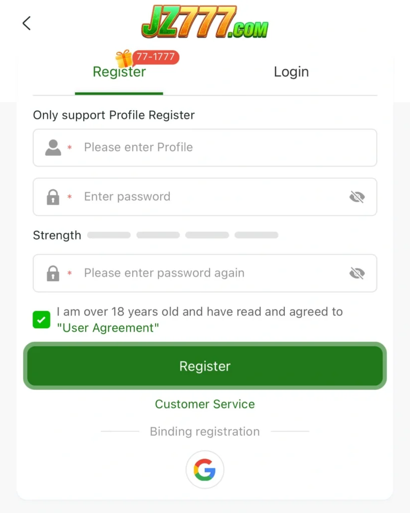 JZ777 Register
